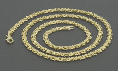 9ct Yellow Gold Byzantine Chain 22" 4mm - Image 4