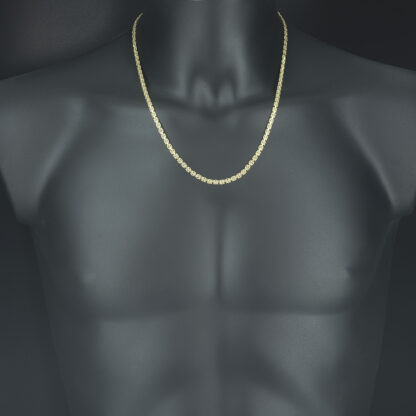 9ct Yellow Gold Byzantine Chain 22" 4mm - Image 2