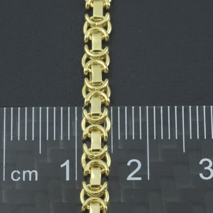 9ct Yellow Gold Byzantine Chain 22" 4mm - Image 3