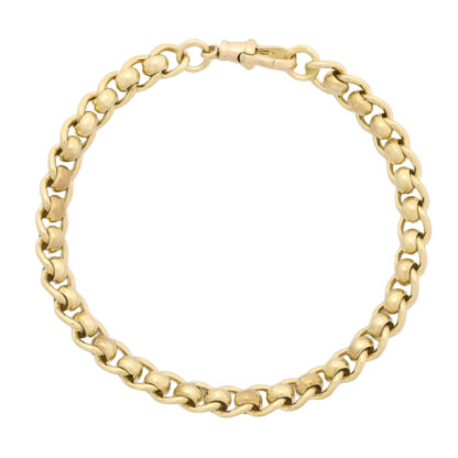 9ct Yellow Gold Roller Ball Bracelet 8" 6.5mm