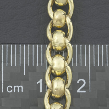9ct Yellow Gold Roller Ball Bracelet 8" 6.5mm - Image 2