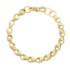 9ct Yellow Gold Acorn Bracelet 7&#8243; 7mm