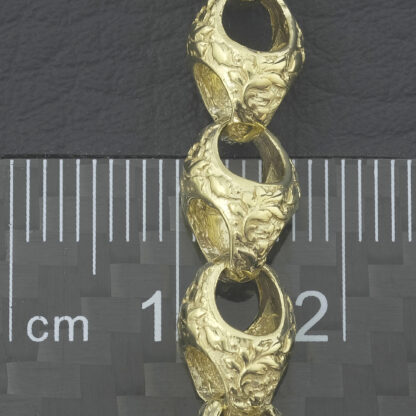9ct Yellow Gold Acorn Bracelet 7" 7mm - Image 3