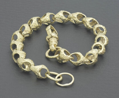 9ct Yellow Gold Acorn Bracelet 7" 7mm - Image 2