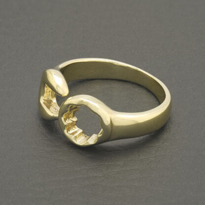 9ct Yellow Gold Spanner Ring - Image 3
