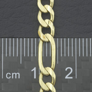 14ct Yellow Gold Figaro Bracelet 8&#8243; 5mm