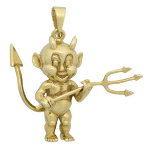 9ct Yellow Gold Devil Pendant