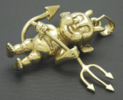 9ct Yellow Gold Devil Pendant - Image 4