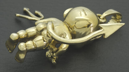 9ct Yellow Gold Devil Pendant - Image 3
