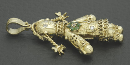 9ct Yellow Gold Rag Doll Pendant - Image 3