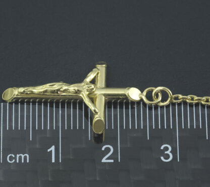 9ct Yellow Gold Rosary Beads Chain And A Crucifix Pendant 24" 6mm - Image 4