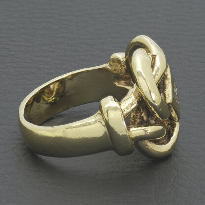 9ct Yellow Gold Single Stone Knot Ring - Image 2