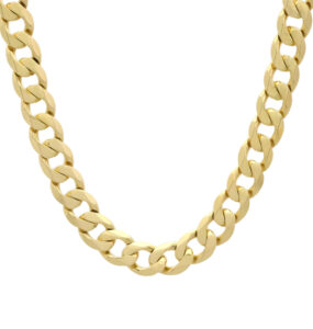 9ct Yellow Gold Curb Chain 20&#8243; 10mm