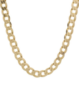 9ct Yellow Gold Curb Chain 20.5&#8243; 8mm