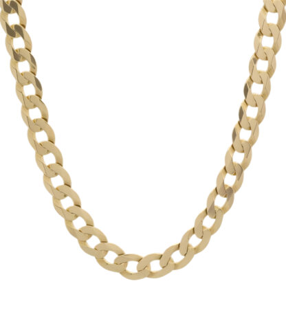 9ct Yellow Gold Curb Chain 20.5" 8mm
