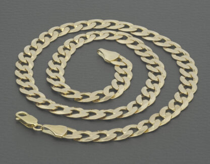 9ct Yellow Gold Curb Chain 20.5" 8mm - Image 5
