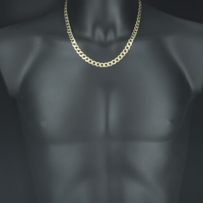 9ct Yellow Gold Curb Chain 20.5" 8mm - Image 4