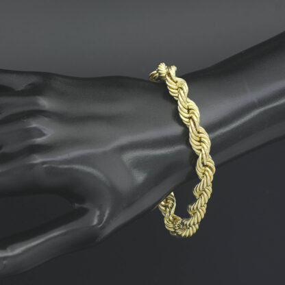 9ct Yellow Gold Rope Bracelet 8" 8.5mm - Image 3