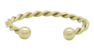 9ct Yellow Gold Rope Torque Bangle