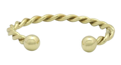 9ct Yellow Gold Rope Torque Bangle