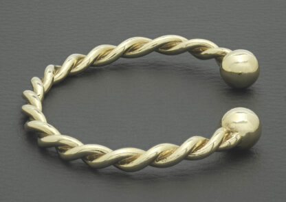 9ct Yellow Gold Rope Torque Bangle - Image 3