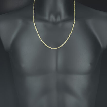 9ct Yellow Gold Rope Chain 24" 3mm - Image 4