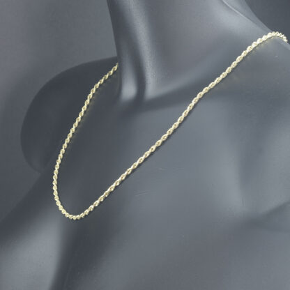 9ct Yellow Gold Rope Chain 24" 3mm - Image 3