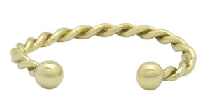 9ct Yellow Gold Rope Torque Bangle