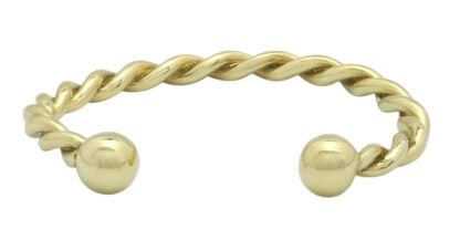 9ct Yellow Gold Rope Torque Bangle