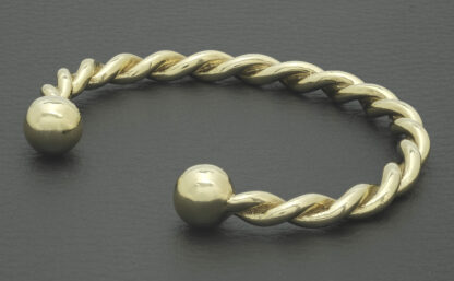 9ct Yellow Gold Rope Torque Bangle - Image 4