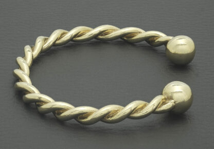 9ct Yellow Gold Rope Torque Bangle - Image 3