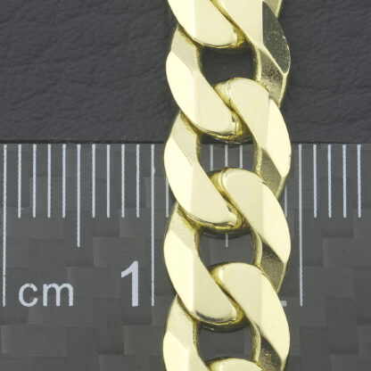 9ct Yellow Gold Curb Bracelet 8.5'' 8mm - Image 2