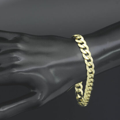 9ct Yellow Gold Curb Bracelet 8.5'' 8mm - Image 3