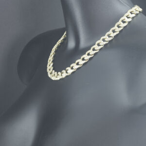9ct Yellow Gold Gemstone Cuban Chain 18″ 12.5mm