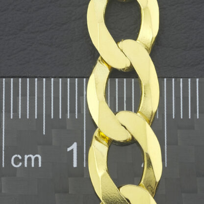 9ct Yellow Gold Curb Bracelet 8'' 9mm - Image 2