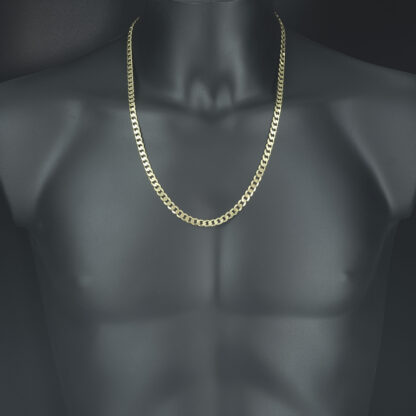 9ct Yellow Gold Curb Chain 24" 6mm - Image 4