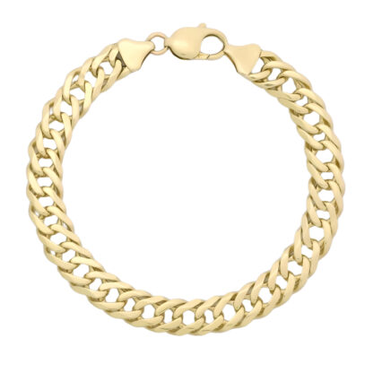 9ct Yellow Gold Curb Bracelet 8.5'' 9.5mm
