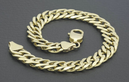 9ct Yellow Gold Curb Bracelet 8.5'' 9.5mm - Image 4