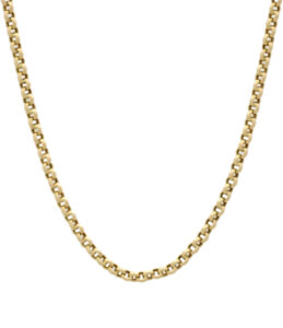9ct Yellow Gold Belcher Chain 24.5&#8243; 4mm