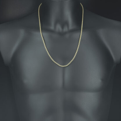 9ct Yellow Gold Belcher Chain 24.5" 4mm - Image 5