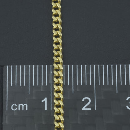 9ct Yellow Gold Curb Chain 18" 2.5mm - Image 2