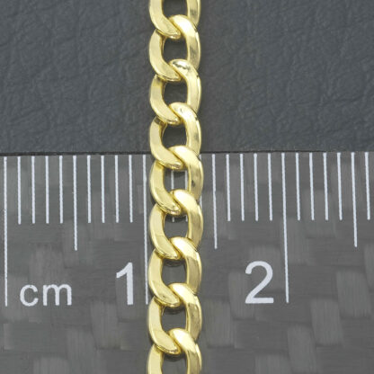 9ct Yellow Gold Curb Bracelet 7.5" 4mm - Image 4