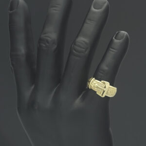 9ct Yellow Gold Buckle Ring