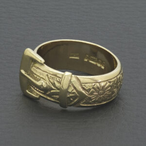 9ct Yellow Gold Buckle Ring