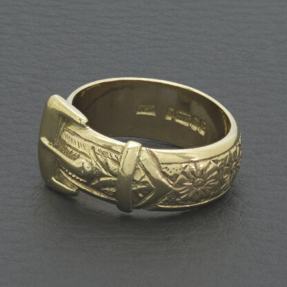 9ct Yellow Gold Buckle Ring - Image 3