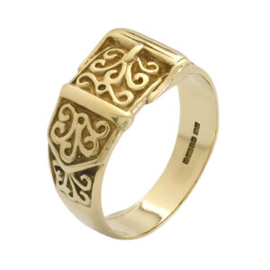 9ct Yellow Gold Buckle Ring