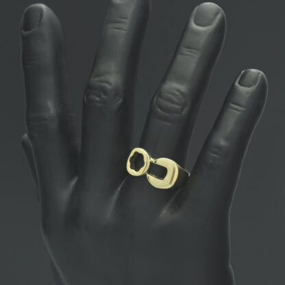 9ct Yellow Gold Spanner Ring - Image 4