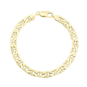 9ct Yellow Gold Marina Bracelet 8&#8221; 7mm