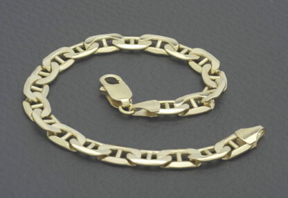 9ct Yellow Gold Marina Bracelet 8'' 7mm - Image 2
