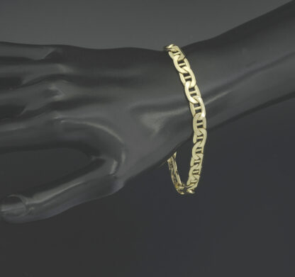 9ct Yellow Gold Marina Bracelet 8'' 7mm - Image 3